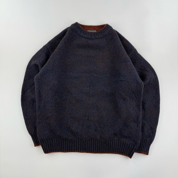 Woolrich Other - Vintage Woolrich Sweater Mens L Blue Orange Wool Blend Crewneck Hong Kong